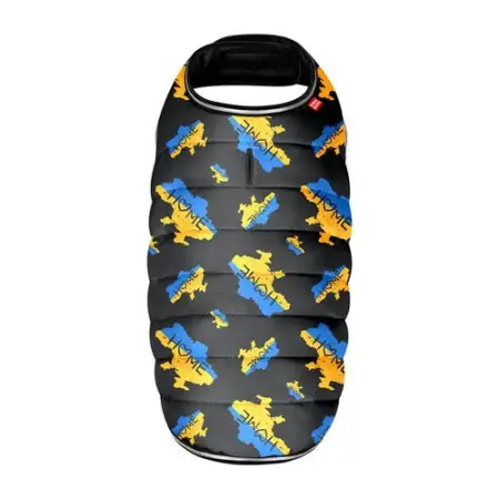 Куртка-накидка для собак WAUDOG Clothes, малюнок "Дім", L, А 41 см, B 58-70 см, С 42-52 см