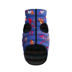 Курточка для собак WAUDOG Clothes двусторонняя, рисунок "Сила Супермена", L55, В 77-79 см, С 50-55 см