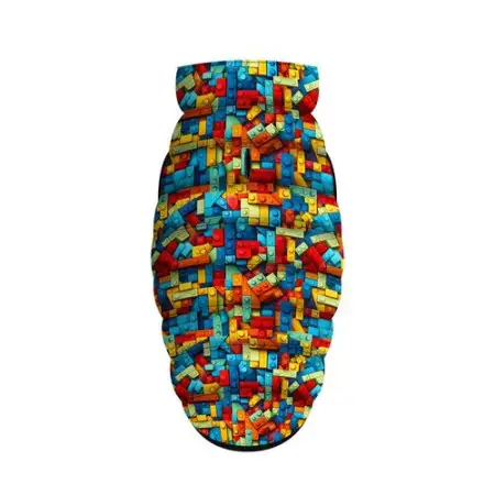 Курточка для собак WAUDOG Clothes малюнок "Блоки", XS30, В 43-46 см, С 27-30 см
