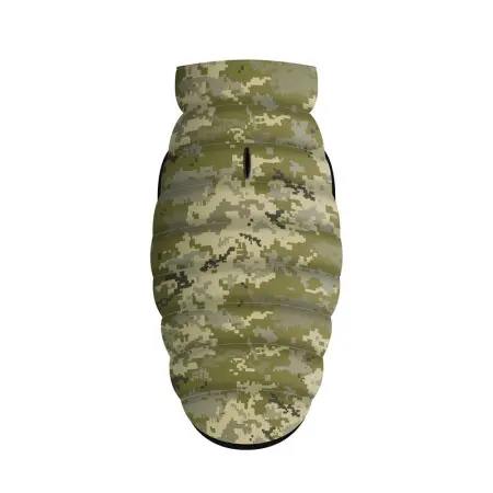 Курточка для собак WAUDOG Clothes, малюнок "Мілітарі", M50, В 76-79 см, С 55-61 см