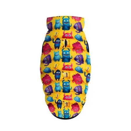Курточка для собак WAUDOG Clothes малюнок "Мохнаті монстри", S35, В 47-50 см, С 30-33 см