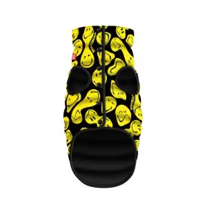 Курточка для собак WAUDOG Clothes рисунок "Смайлы на черном", XS22, В 33-36 см, С 19-22 см