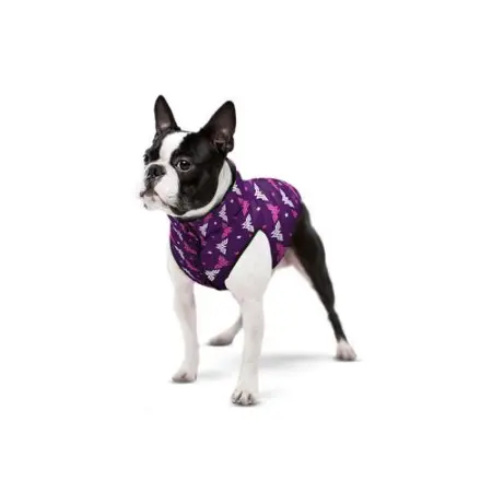 Курточка для собак WAUDOG Clothes с рисунком "Чудо-женщина фиолет", L65, В 87-90 см, С 60-65 см