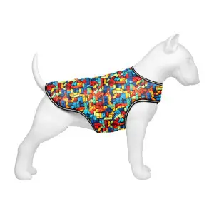 Курточка-накидка для собак WAUDOG Clothes, рисунок "Блоки", M, А 37 см, B 52-62 см, С 36-47 см