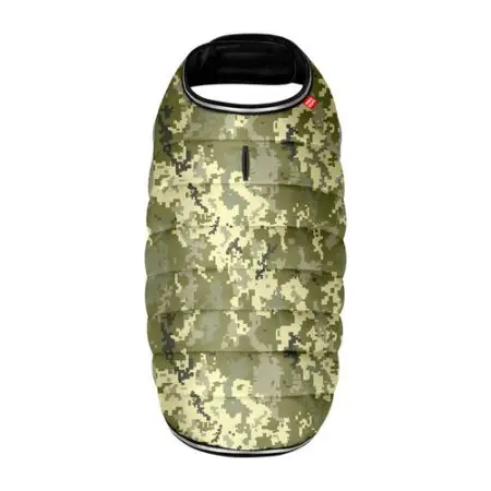 Курточка-накидка для собак WAUDOG Clothes, малюнок "Мілітарі", M, А 37 см, B 52-62 см, С 36-47 см