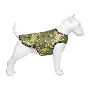 Курточка-накидка для собак WAUDOG Clothes, малюнок "Мілітарі", XS, А 26 см, B 33-41 см, С 18-26 см