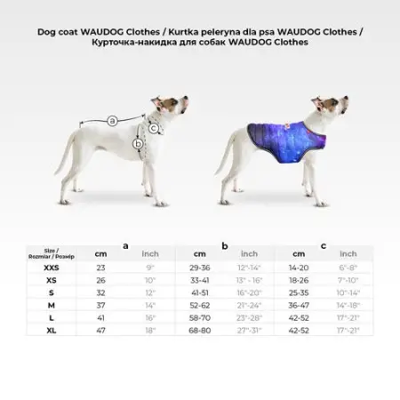 Курточка-накидка для собак WAUDOG Clothes, рисунок "Рик и Морти 3", S, А 32 см, B 41-51 см, С 25-35 см