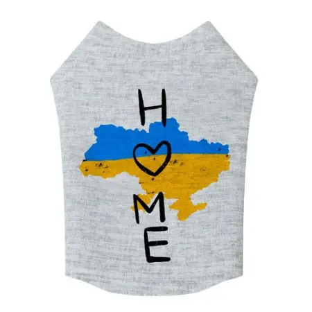 Майка для собак WAUDOG Clothes малюнок "Дім", M45, B 64-70 см, С 35-40 см