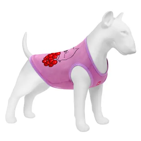 Майка для собак WAUDOG Clothes малюнок "Калина", сітка, S, B 30-33 см, C 18-21 см рожевий