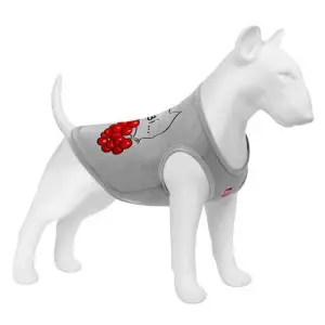 Майка для собак WAUDOG Clothes малюнок "Калина", сітка, S, B 30-33 см, C 18-21 см сірий