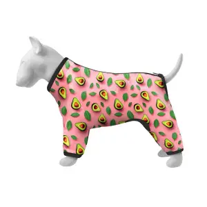 Вітровка для собак WAUDOG Clothes, малюнок "Авокадо на рожевому", XS22, В 30-34 см, С 19-21 см