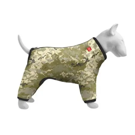 Вітровка для собак WAUDOG Clothes, малюнок "Мілітарі", M45, В 55-60 см, С 37-40 см