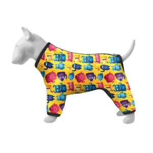 Вітровка для собак WAUDOG Clothes, малюнок "Мохнаті монстри", L55, В 77-79 см, С 50-55 см