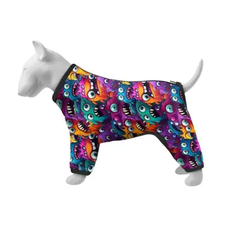 Вітровка для собак WAUDOG Clothes, малюнок "Зубасті монстри", L55, В 77-79 см, С 50-55 см
