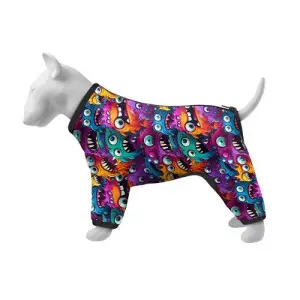 Вітровка для собак WAUDOG Clothes, малюнок "Зубасті монстри", M45, В 55-60 см, С 37-40 см