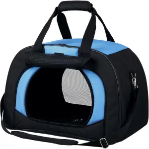 Сумка-переноска для собак та кішок Trixie Kilian Carrier, до 6 кг, 31х32х48 см чорна з синім