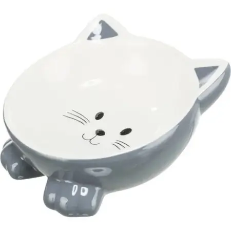Миска Trixie Котик для котів, ергономічна, керамічна, 14 см, 150 мл