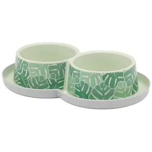 Moderna Double Trendy Dinner ЕДЕМ подвійна миска для котів, 2х350мл , Cвітло зелений