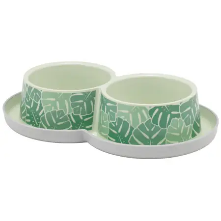 Moderna Double Trendy Dinner ЕДЕМ подвійна миска для котів, 2х350мл , Cвітло зелений