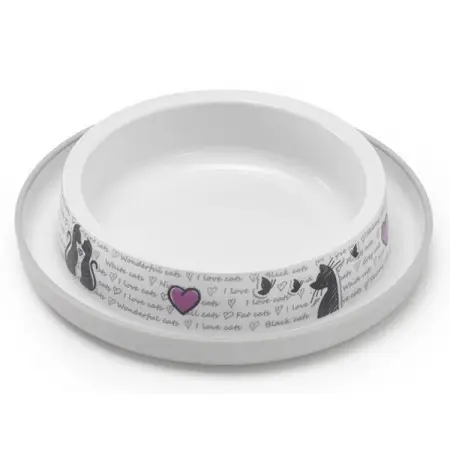 Moderna Trendy Dinner Cats in Love МОДЕРНА ВЛЮБЛЕННЫЕ КОТЫ миска для кошек, 210мл, Белый