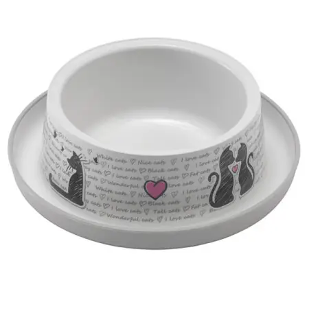 Moderna Trendy Dinner Cats in Love МОДЕРНА ЗАКОХАНІ КОТИ миска для котів, 350мл , Білий