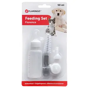 Flamingo Feeding Bottle For Pups ФЛАМІНГО набір для вигодовування цуценят, кошенят та дрібних тварин, 60 мл 