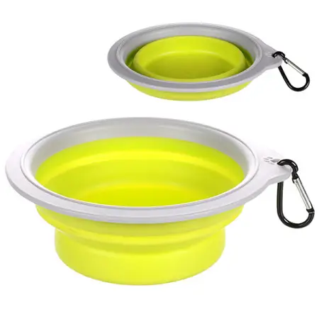 Flamingo Travel Bowl Bubo ФЛАМИНГО БУБО складная миска с карабином для собак и кошек 625 мл