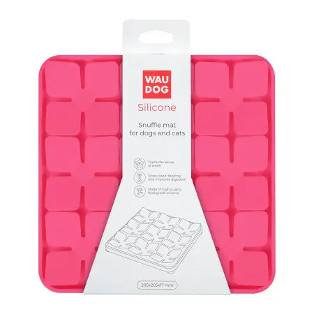 Килимок для пошуку корму WAUDOG Silicone, 205х205х17 мм, рожевий