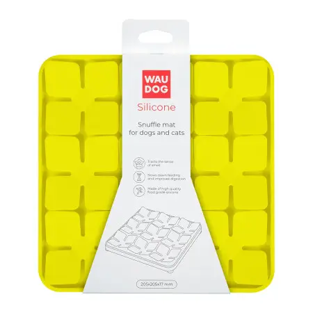 Килимок для пошуку корму WAUDOG Silicone, 205х205х17 мм, жовтий