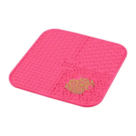 Килимок для злизування WAUDOG Silicone, 190х190х10 мм, рожевий