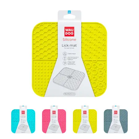 Килимок для злизування WAUDOG Silicone, 190х190х10 мм, жовтий