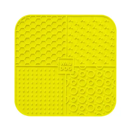 Килимок для злизування WAUDOG Silicone, 190х190х10 мм, жовтий