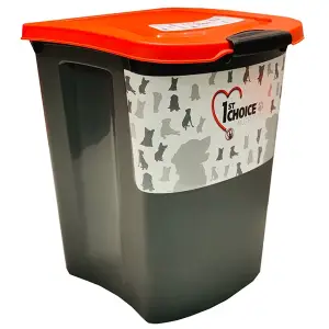 Контейнер для зберігання корму прямокутний сірий 1st Choice 15 кг