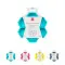 Миска для медленного кормления WAUDOG Silicone, 450 мл, голубой
