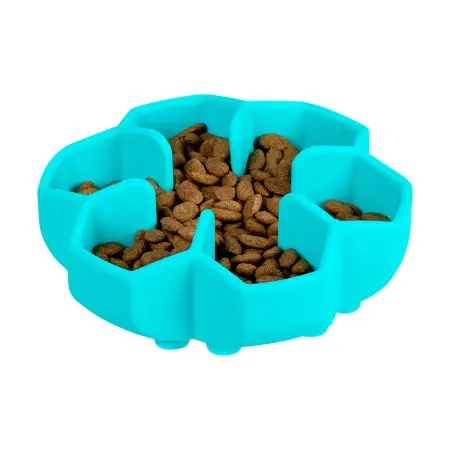 Миска для повільного харчування WAUDOG Silicone, 750 мл, блакитний