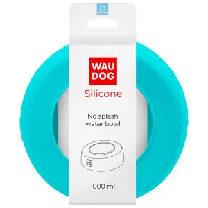 Миска-непроливайка WAUDOG Silicone 1 л блакитний