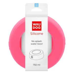 Миска-непроливайка  WAUDOG Silicone, 750 мл рожевий