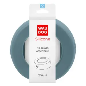 Миска-непроливайка  WAUDOG Silicone, 750 мл сірий