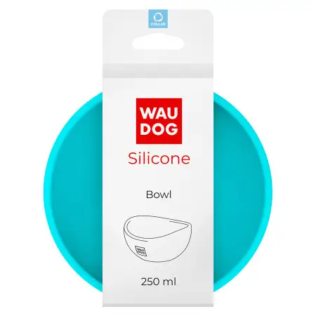Миска WAUDOG Silicone, 250 мл блакитний