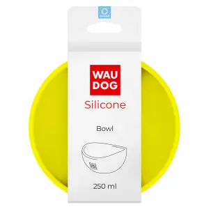 Миска WAUDOG Silicone, 250 мл жовтий