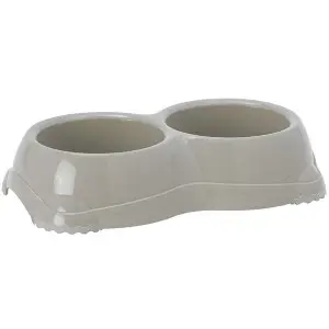 Moderna Double Smarty Bowl Small МОДЕРНА СМАРТІ подвійна миска для собак і котів, 2х330мл , Теплий сірий