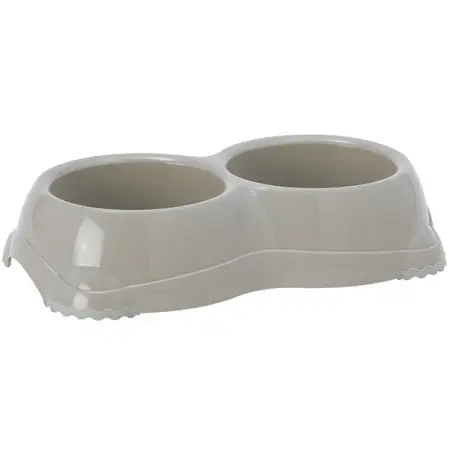 Moderna Double Smarty Bowl Small МОДЕРНА СМАРТІ подвійна миска для собак і котів, 2х330мл , Теплий сірий