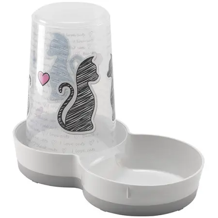 Moderna Tasty Cats in Love МОДЕРНА ВЛЮБЛЕННЫЕ КОТЫ автоматическая кормушка поилка для кошек и собак, 1.5л