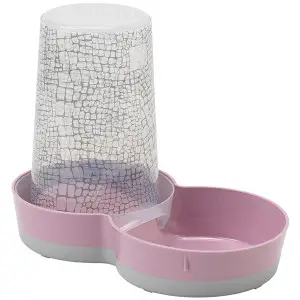 Moderna Tasty Jumbo WildLife МОДЕРНА ДЖУМБО ДИКИЙ СВІТ автогодівниця автопоїлка для собак, 3.75л , Рожевий