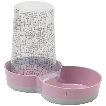Moderna Tasty Jumbo WildLife МОДЕРНА ДЖУМБО ДИКИЙ СВІТ автогодівниця автопоїлка для собак, 3.75л , Рожевий