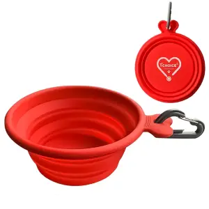 Складна миска1st Choice Collapsible Silicone Pet Bowl для собак та котів, 375 мл