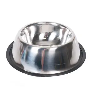 Flamingo Dish Rubber Rim ФЛАМІНГО РУБЕР РІМ миска з гумовим обідком для собак, нержавіюча сталь 2,33 л