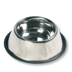 Flamingo Dish Rubber Rim ФЛАМІНГО РУБЕР РІМ миска з гумовим обідком для собак, нержавіюча сталь 470 мл