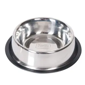 Flamingo Dish Rubber Rim ФЛАМІНГО РУБЕР РІМ миска з гумовим обідком для собак, нержавіюча сталь 710 мл