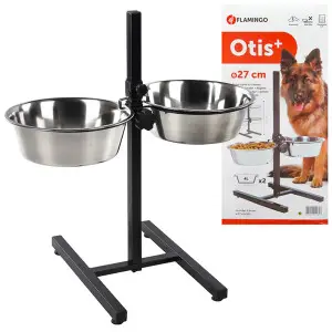 Flamingo Otis+ H-Stand L ФЛАМІНГО ОТІС+ миски для собак на штативі, 2х4л